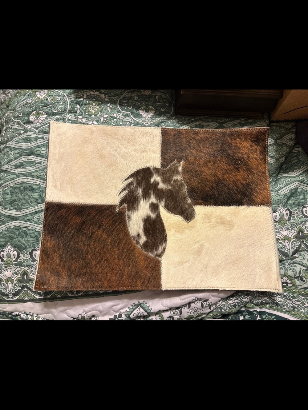 Cowhide placemat